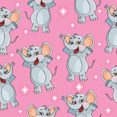 fil çocuk desen duvar kağıdı arka plan vektör. kesintisiz