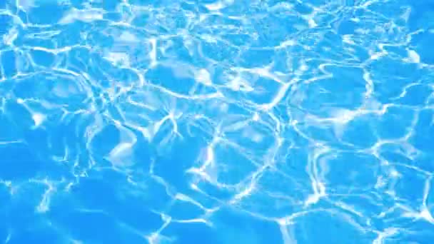 Blauwe zwembad — Stockvideo