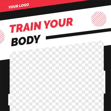 Spor salonu indirimi poster sosyal medya posta şablonu