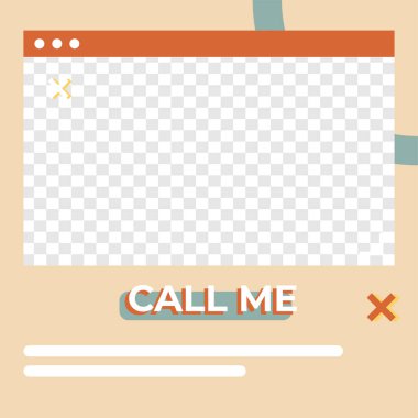 Antika geribesleme tasarımı sosyal medya gönderme şablonu