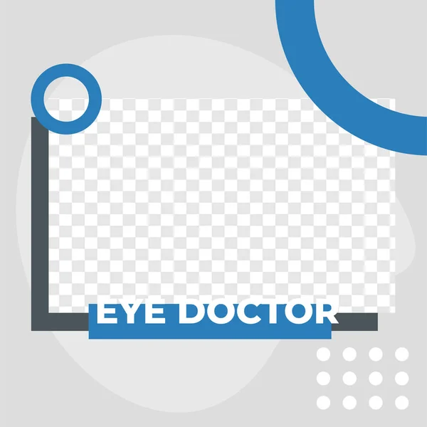 Eye Clinic Service Sale Discount Poster Social Media Post Template — Stock Vector