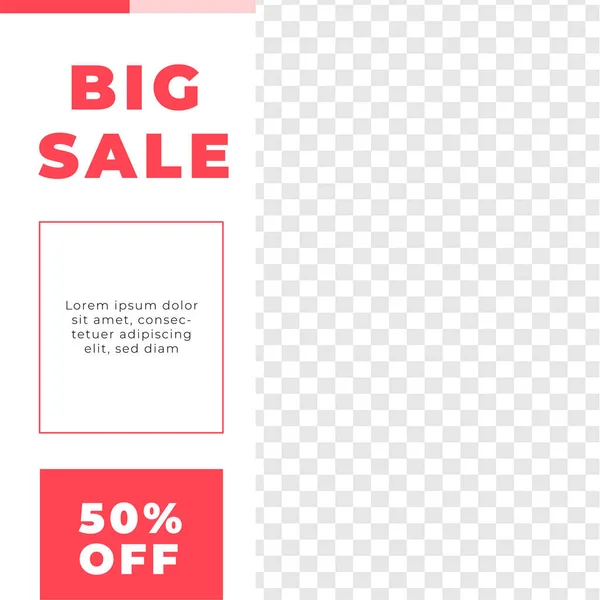 Fashion Flash Sale Korting Poster Sociale Media Post Template Moderne — Stockvector