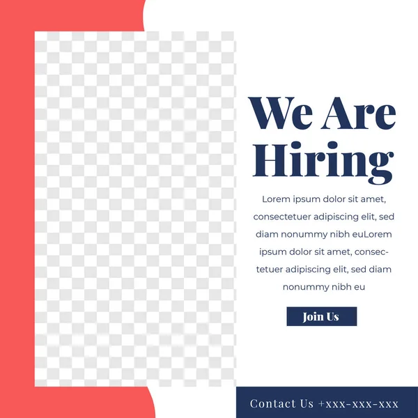 Job Vacancy Feed Design Modèle Publication Sur Les Médias Sociaux — Image vectorielle