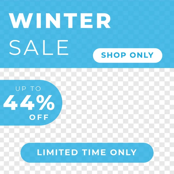 Winter Sale Discount Feed Design Social Media Post Template 스톡 일러스트레이션