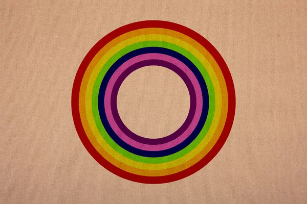 Gökkuşağı daire üzerine yağlıboya, yüksek çözünürlüklü, ayrıntılı