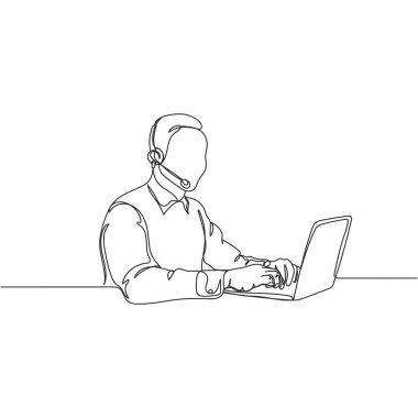 Güzel bir iş adamının beyaz bir arka planda silüet dizüstü bilgisayarla yaptığı görüntüler. Doğrusal biçimlendirilmiş.