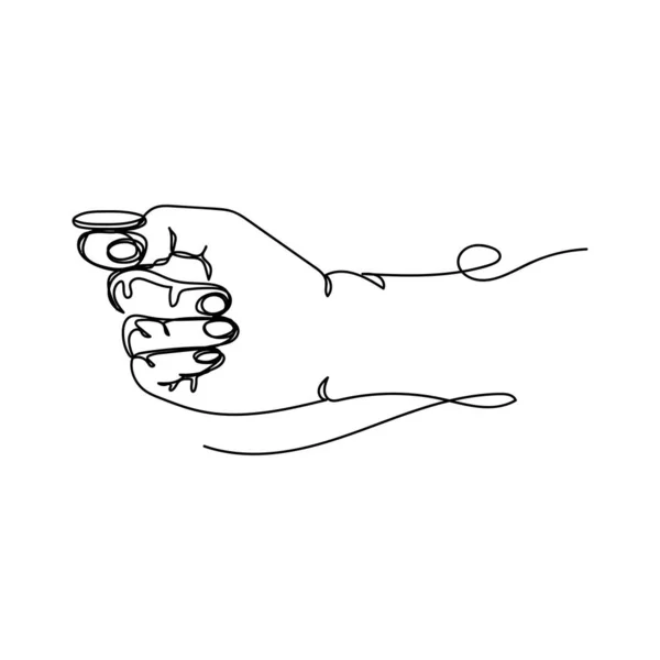 Непрерывный Рисование Одной Линии Руки Подготовки — стоковый вектор