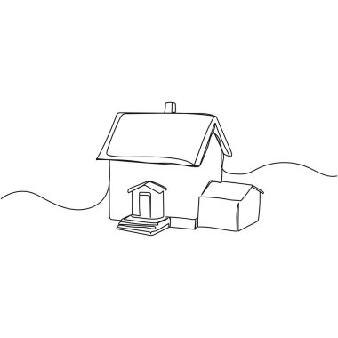 Beyaz arka planda siluet halinde tek bir çizgi çizerek vektör oluşturun. Doğrusal biçimlendirilmiş.