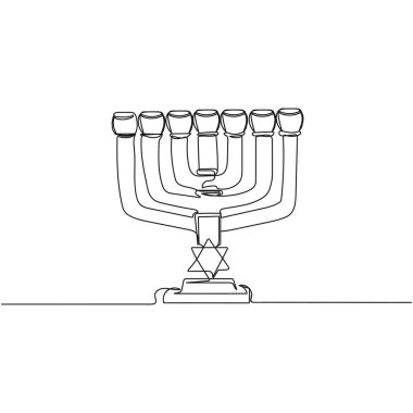 Menorah 'ın simgesini çizmeye devam et ya da beyaz arkaplanda lamba şeklinde dur. Doğrusal biçimlendirilmiş.