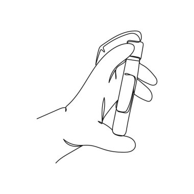 Beyaz arka planda kan testi silueti olan test tüpünün tek çizgi ikonunu sürekli taşıyın. Doğrusal biçimlendirilmiş.