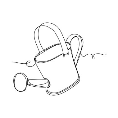 Beyaz arkaplanda siluet şeklinde tek bir çizgi çizen vektör ikonu. Doğrusal biçimlendirilmiş.