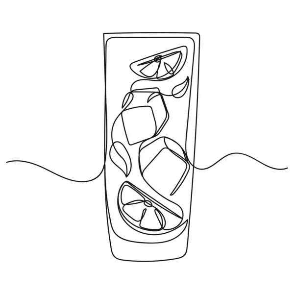 Vektor Abstrakte Kontinuierliche Eine Einzige Einfache Linie Zeichensymbol Von Minze — Stockvektor