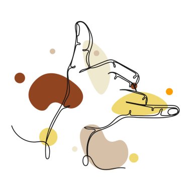 Vektör soyut sürekli tek bir basit satır çizimi simgesi bana siluet çizimi ile çağrı işareti yapıyor.