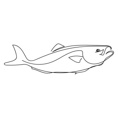 Beyaz arka planda siluet şeklinde tek bir basit soyut çizim devam ediyor. Doğrusal biçimlendirilmiş.