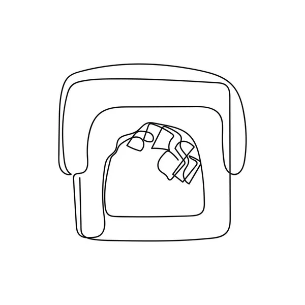 Nepřetržitý Jeden Jednoduchý Abstraktní Kresba Sushi Ikony Siluetě Bílém Pozadí — Stockový vektor