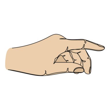 Siluet çiziminde el hareketlerini gösteren tek bir çizginin sürekli vektörüName.