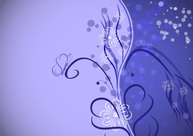 çiçek ve kelebek arka plan