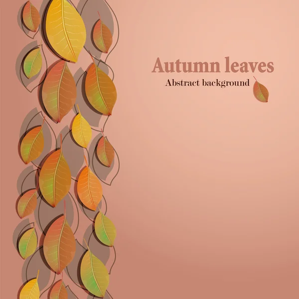 Abstract background with autumn leaves — Stock Vector