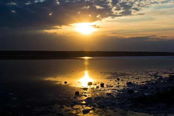 Beautiful sunset on the estuary — Stock Photo, Image