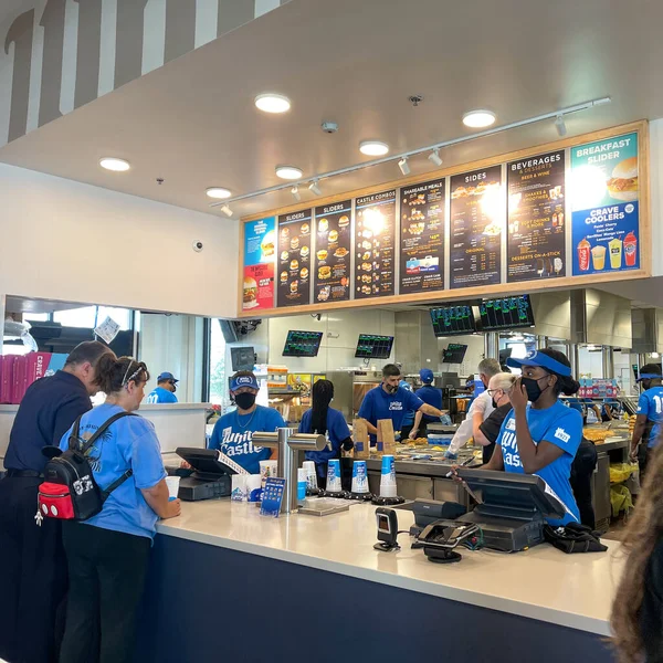 Orlando Florida Usa Juni 2021 Das Innere Eines Fast Food — Stockfoto