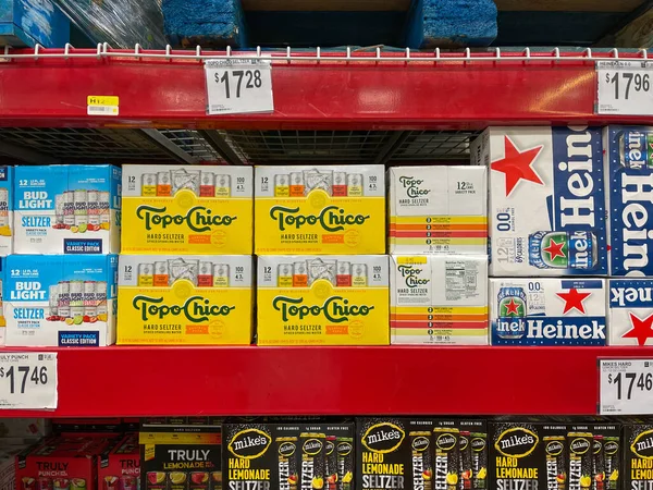 Orlando Usa October 2021 Cases Topo Chico Hard Seltzer Spiked — 스톡 사진