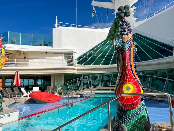 Orlando Usa December 2021 Solarium Pool Royal Caribbean Rcl Cruise — Stock Photo, Image