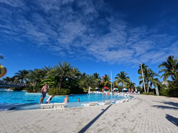 Bahamas Dicembre 2021 Oasis Pool Coco Cay Che Royal Caribbean — Foto Stock