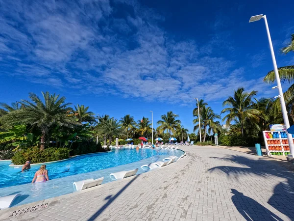 Bahamas Dicembre 2021 Oasis Pool Coco Cay Che Royal Caribbean — Foto Stock