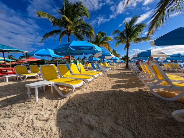 Bahamas Dezember 2021 Der Strand Von Coco Cay Der Privatinsel — Stockfoto
