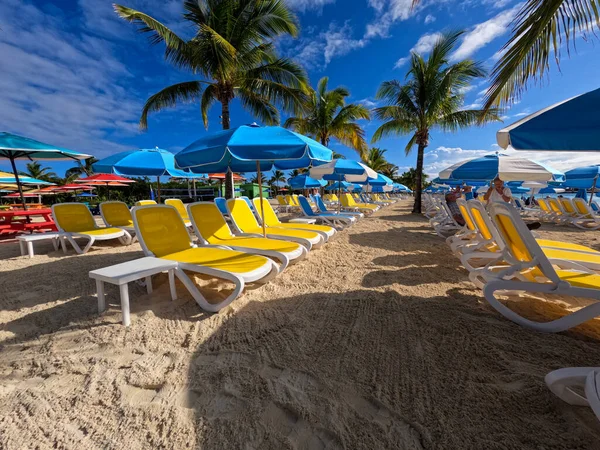 Bahamas 2021年12月7日 巴哈马皇家加勒比游轮航线Rcl私人岛屿可可礁海滩 — 图库照片