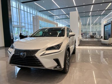 Orlando, FL USA - 29 Ekim 2021: Orlando, Florida 'daki bir galeride Lexus SUV.