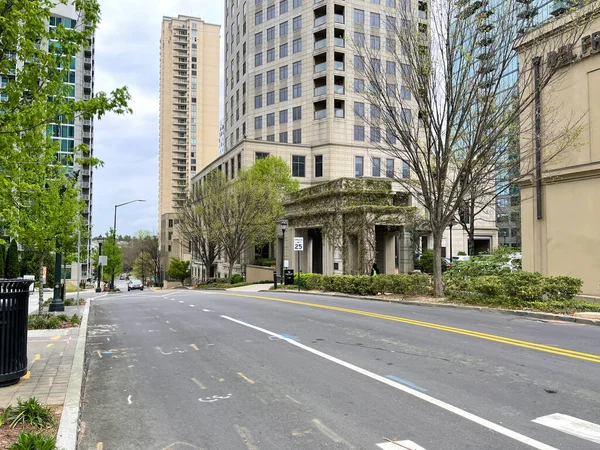 Atlanta Mars 2021 Bostäder Och Företagsbyggnader Stadsdelen Buckhead Atlanta — Stockfoto