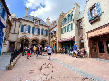 Orlando, FL USA- 20 Ekim 2020: The French Pavillion at EPCOT, Walt Disney World, Orlando, Florida.