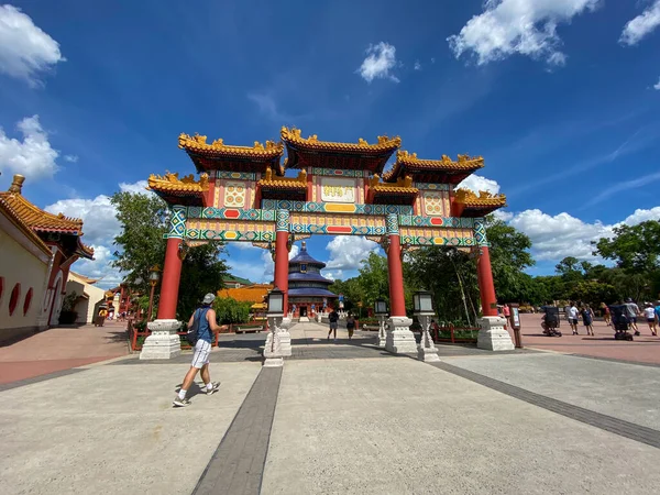 Orlando Usa Agosto 2020 Pavilhão China Epcot Walt Disney World — Fotografia de Stock