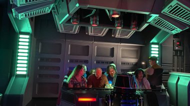 Orlando, FL USA- 22 Aralık 2019: The Rise of the Resistance Star Wars Hollywood Stüdyoları Walt Disney World, Orlando, Florida.