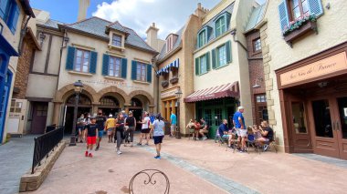 Orlando, FL USA- 20 Ekim 2020: The French Pavillion at EPCOT, Walt Disney World, Orlando, Florida.