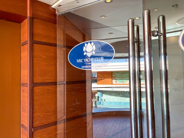 Orlando Usa October 2021 Entrance Exclusive Area Msc Yacht Club — 스톡 사진