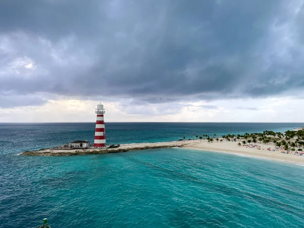 Ocean Cay Bahamas Octubre 2021 Una Vista Aérea Del Faro —  Fotos de Stock