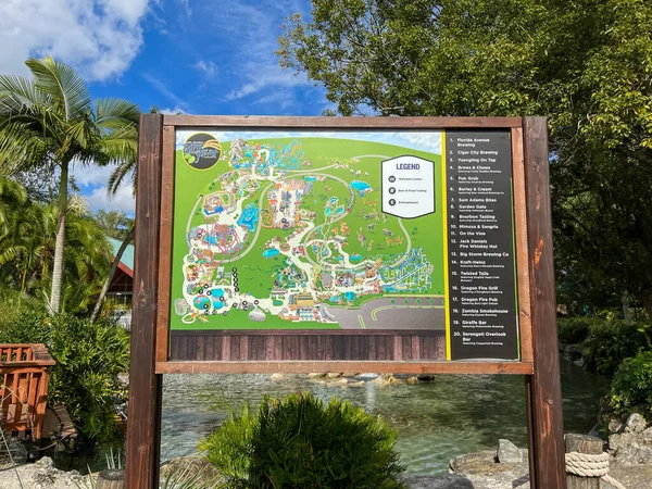 Tampa Usa November 2021 Park Map Busch Gardens Tampa Florida — Fotografia de Stock