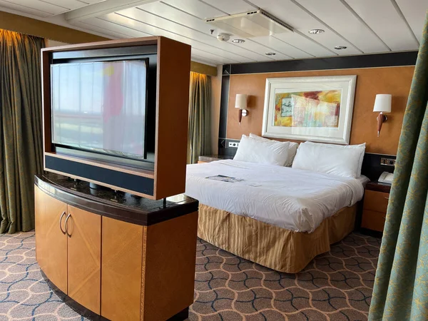 Orlando Usa Februari 2022 Ägarna Suite Sovrum Område Royal Caribbean — Stockfoto