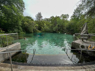 Gainesville, FL USA - 6 Mayıs 2022 Florida Ichetucknee Eyalet Parkı 'nda bahar güneşli bir günde.