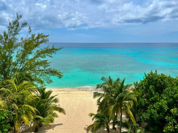 Aerial View Cemetery Beach Seven Mile Beach Grand Cayman Island —  Fotos de Stock