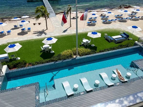 Cayman Islands June 2022 Aerial View Rum Point Pool Rum — Foto Stock