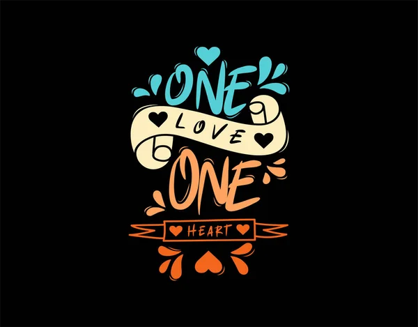 Vektör illüstrasyonunda siyah arkaplan üzerine bir Aşk Bir Kalp harfi