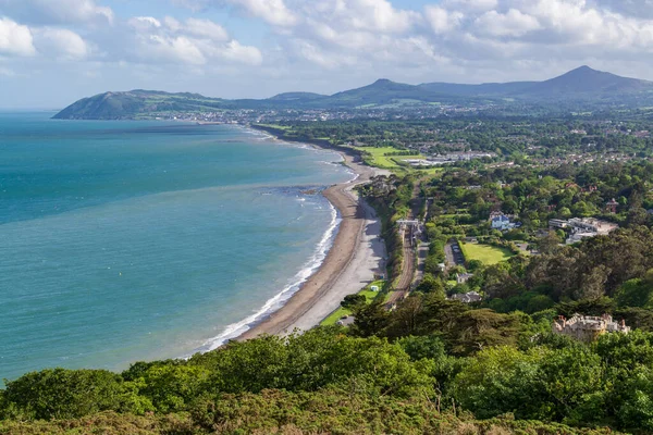 Widok Killiney Hill Nad Zatoką Dublin Irlandia — Zdjęcie stockowe