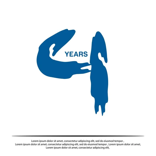Yıl Dönümü Tasarım Şablonu Kutlama Logo Vektörü — Stok Vektör