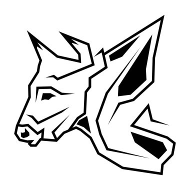 İnek simgesi vektörü. Düz simge stoku. Beyaz arkaplanda Vektör Resimleri.