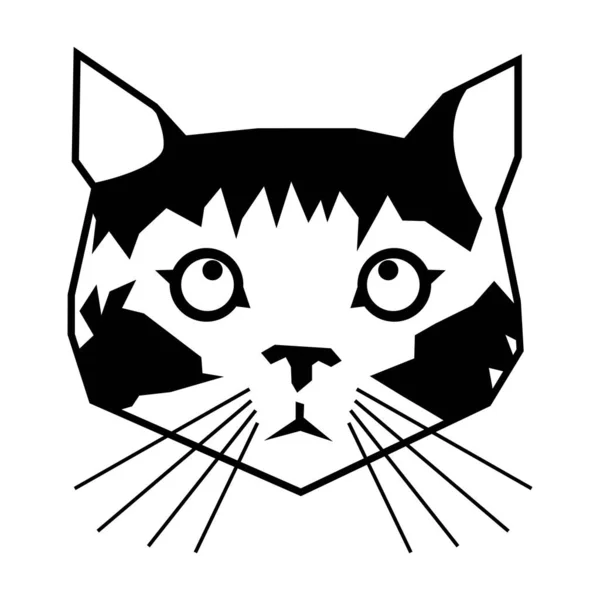 Kattenpictogram Vector Vlakke Icoon Voorraad Vector Illustratie Witte Achtergrond — Stockvector