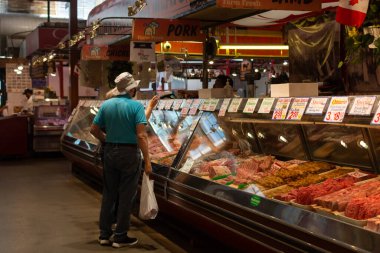 Toronto, ON, Canada - August 5, 2022:  Customers at St. Lawrence Market