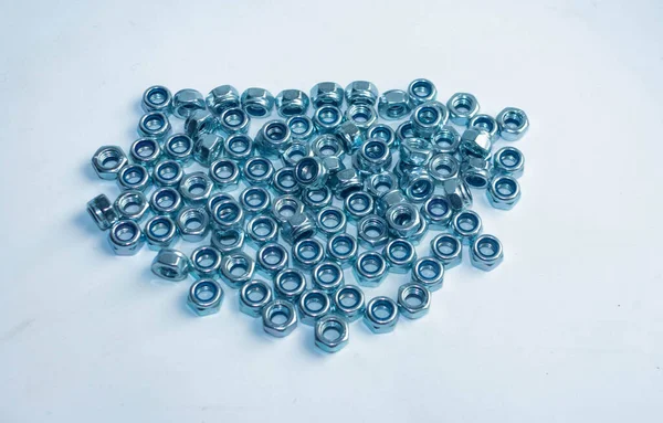 Self Locking Stainless Nut Metal Products Fasteners — 스톡 사진